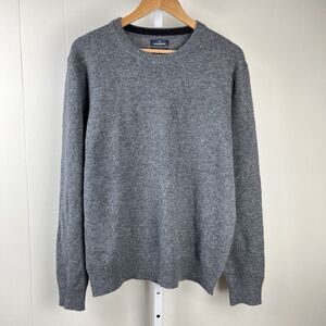 Daniel Hechter‎ Paris Sweater Mens Large Gray Lambswool Nylon Pullover Crewneck